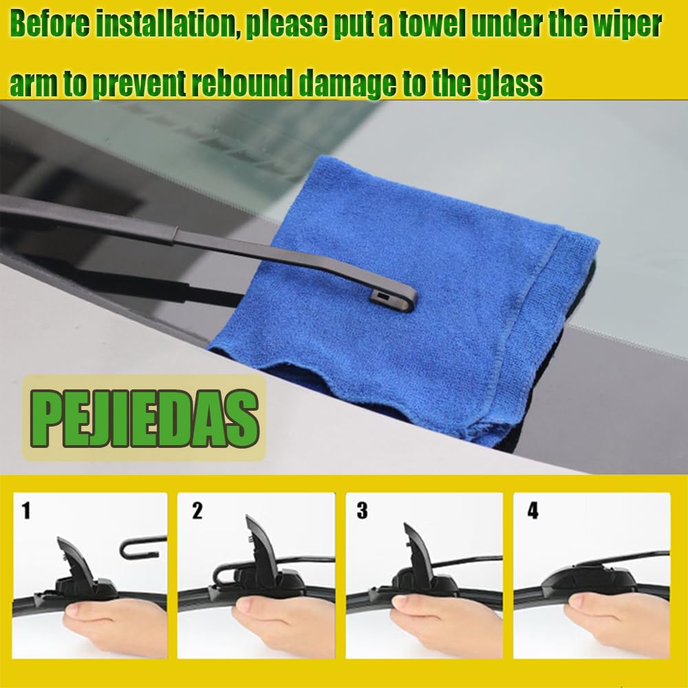 PEJIEDAS 19in wiper blade on Volvo 760 for all-season reliability.