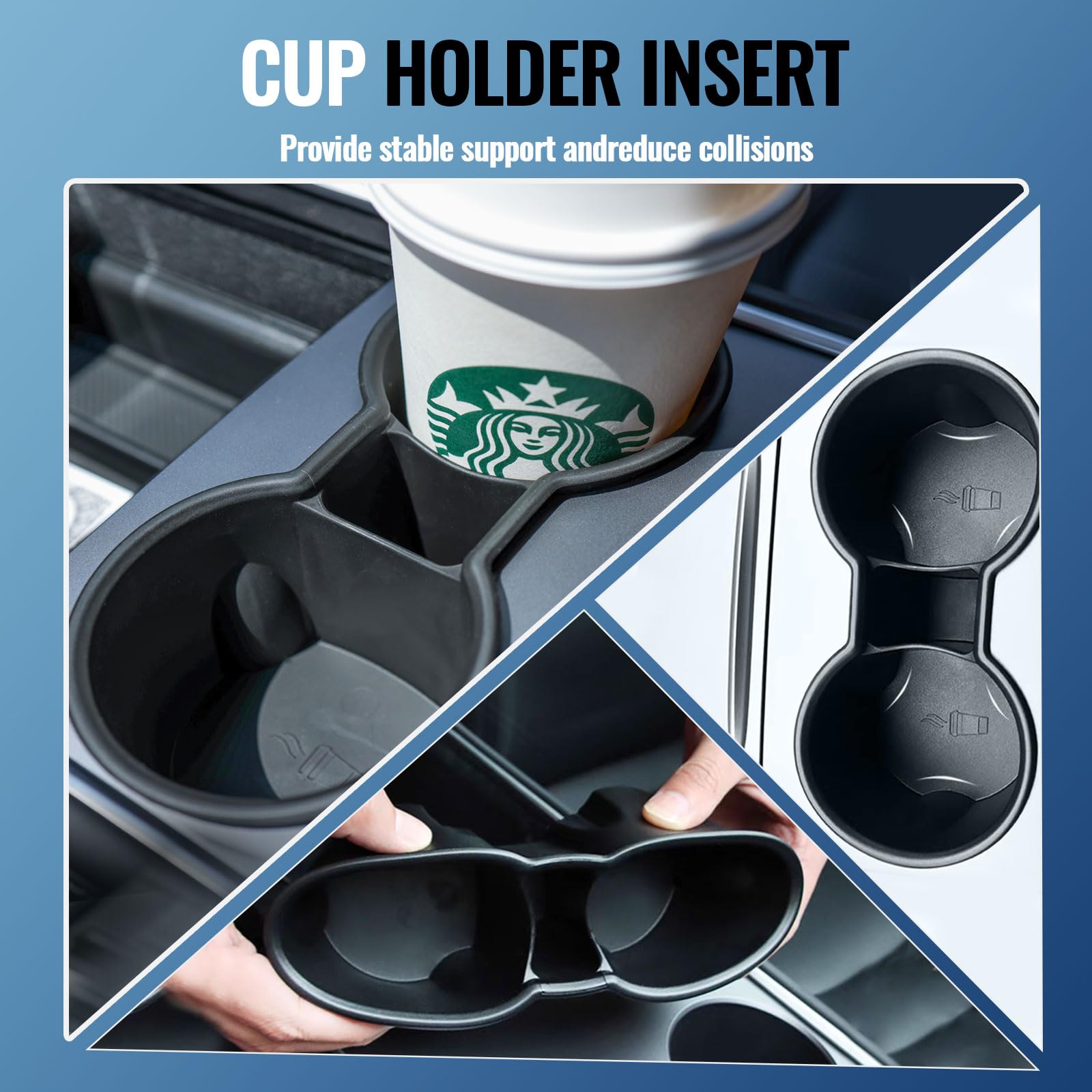 Peleg Tree center console tray for Tesla Model Y side view reduces clutter on the go