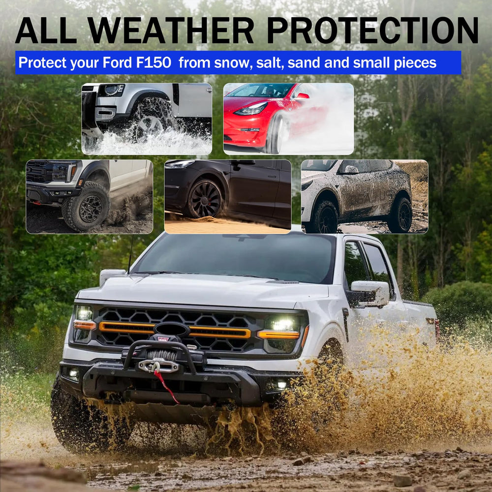 Peleus complete four piece mud flap set includes all hardware