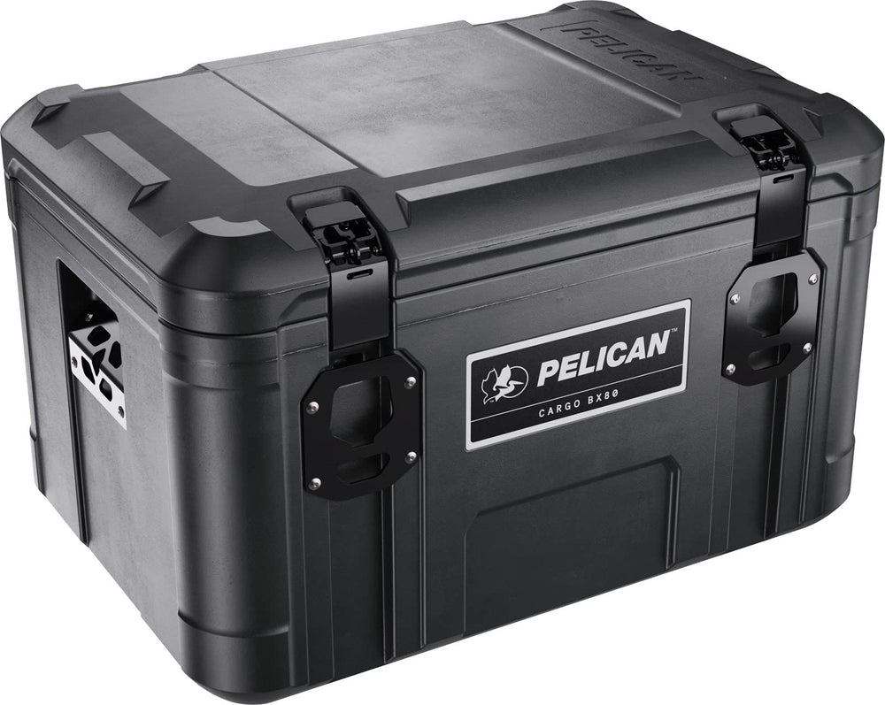 Pelican BX80 Cargo Case side view highlighting rugged durability for gear transport.