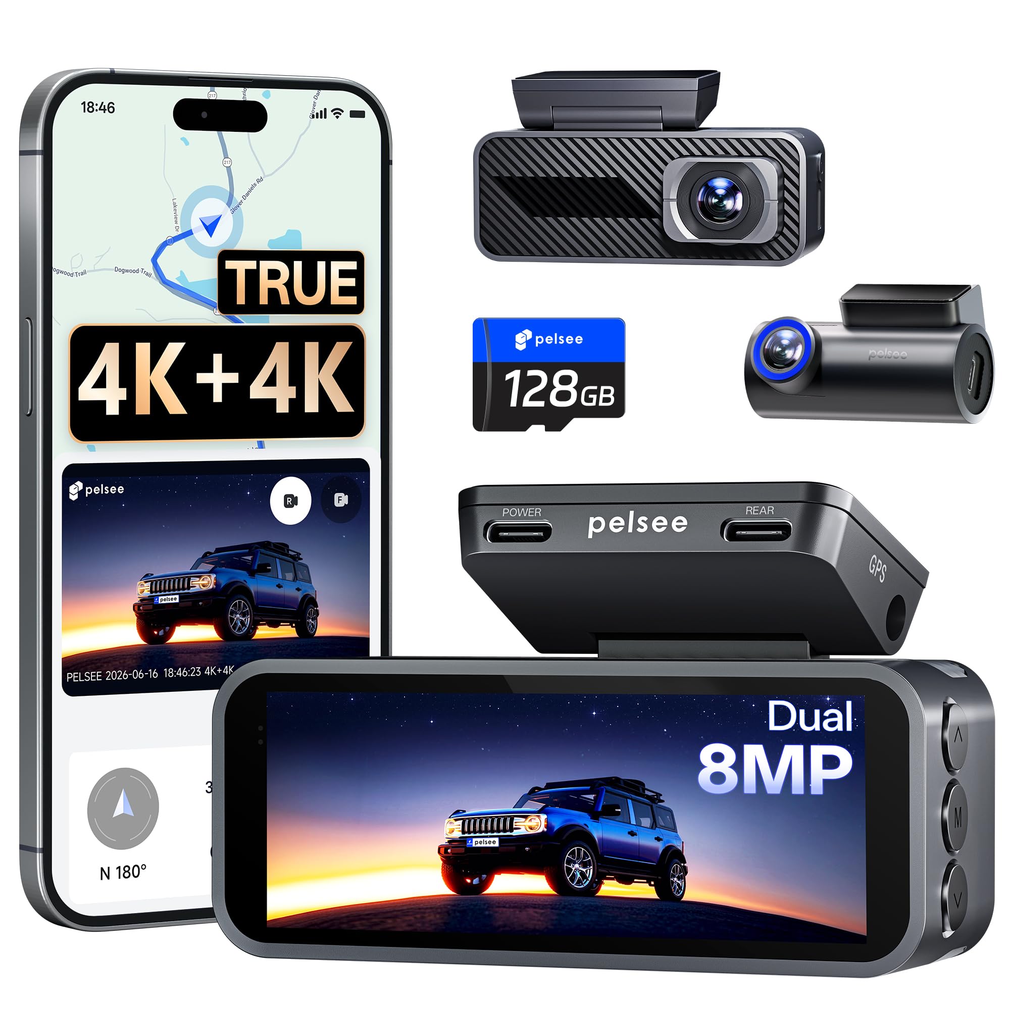 pelsee S1 Pro front camera showing sharp 4K detail and wider view benefit