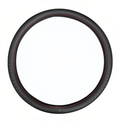 PEMUUOI 18inch steering wheel cover with soft-touch leather for comfortable grip on long hauls.