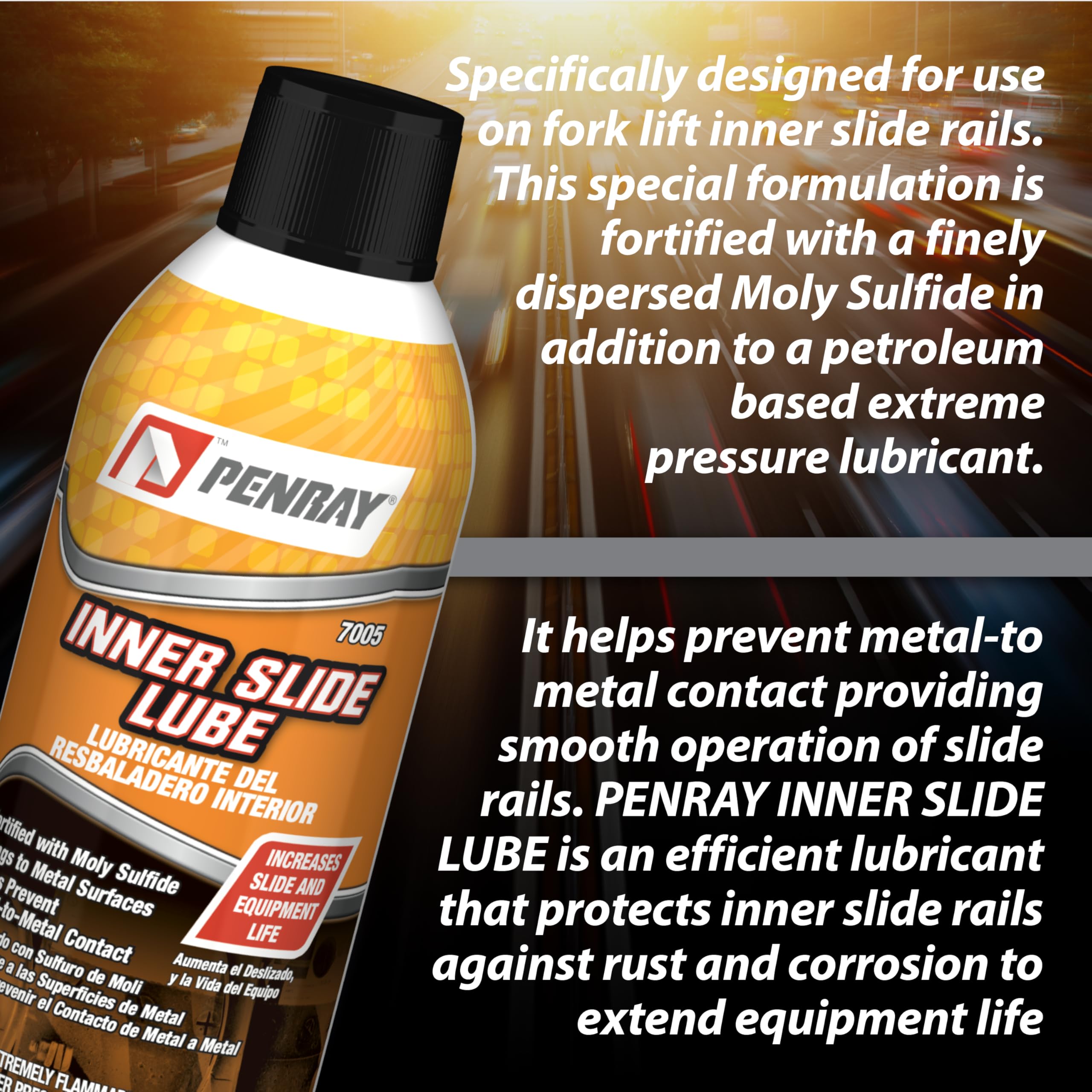 PENRAY 7005 inner slide lube spray-application enables quick, stay-put coating.
