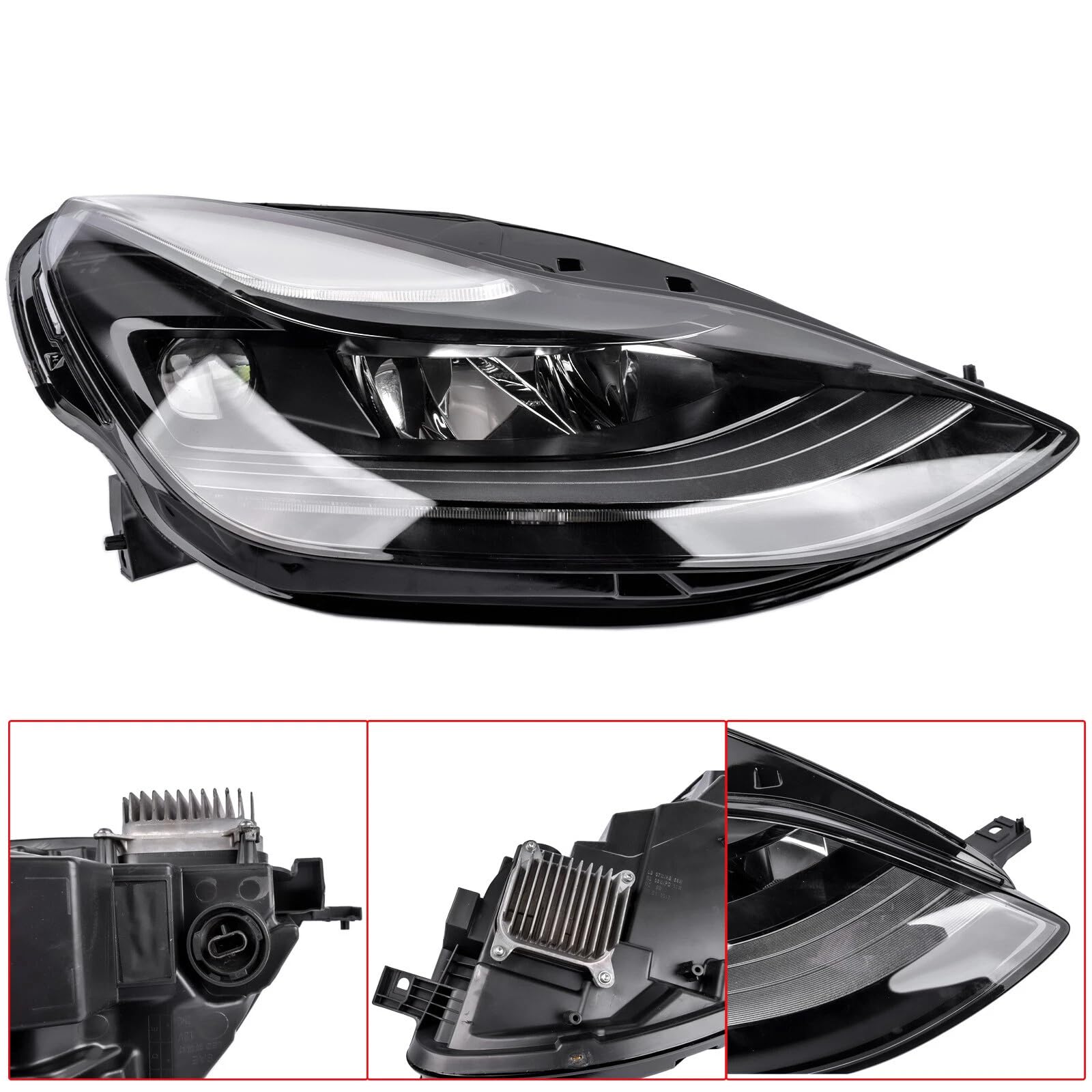 PENSUN full LED headlights for Model 3 and Model Y, rear view.