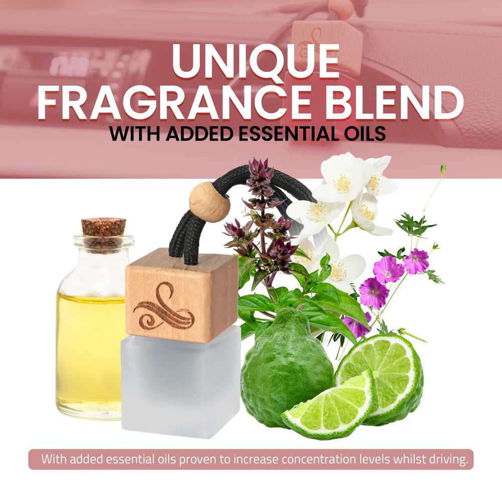 Close-up diffuser releasing subtle vanilla woods and patchouli notes.