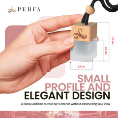 Wooden stopper design lets you adjust fragrance strength.