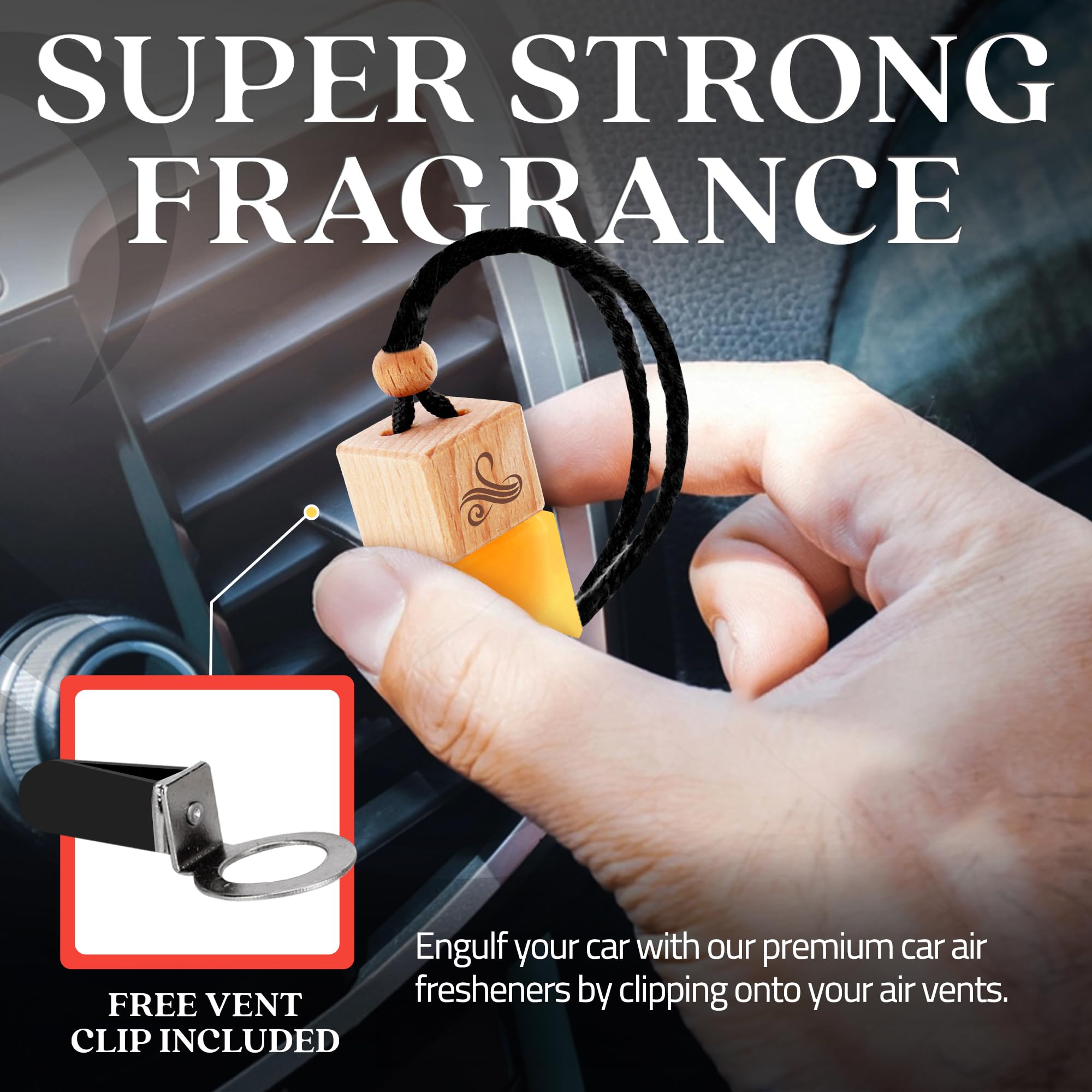 Close-up of the diffuser cap showing adjustable strength for personalized scent.
