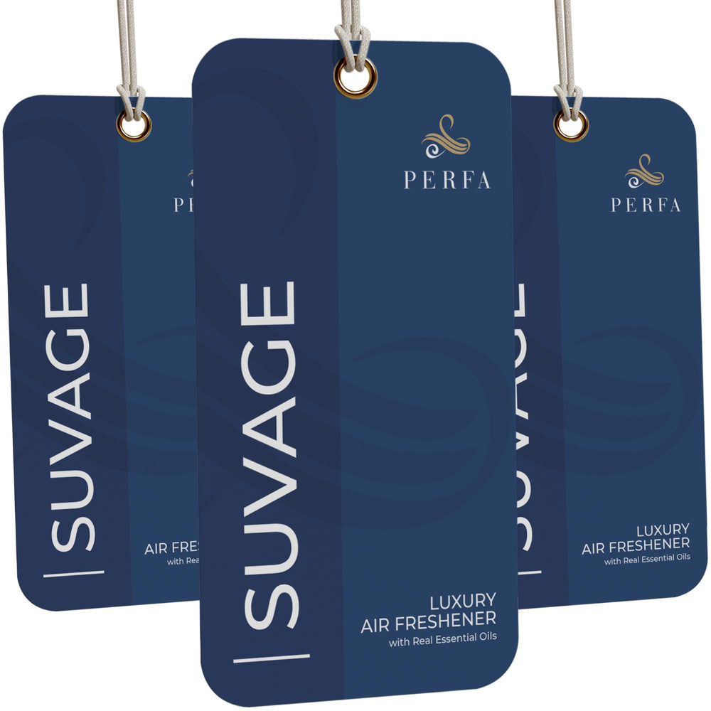 Perfa Savage disposable air freshener front view delivering bold car scent.