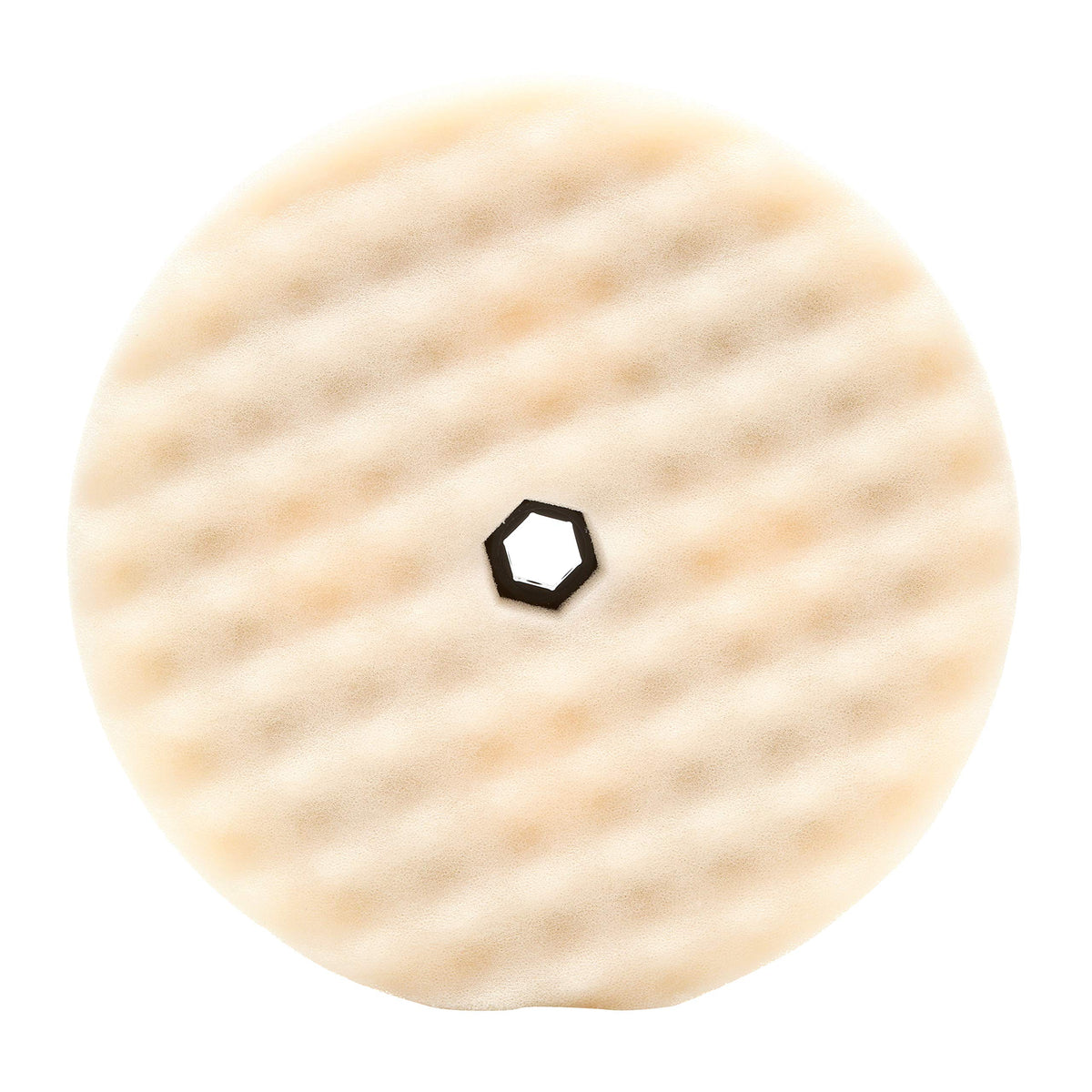 Perfect-It foam compounding pad 8in white close-up showing surface contact for smoother polishing