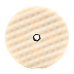 Perfect-It foam compounding pad 8in white close-up showing surface contact for smoother polishing