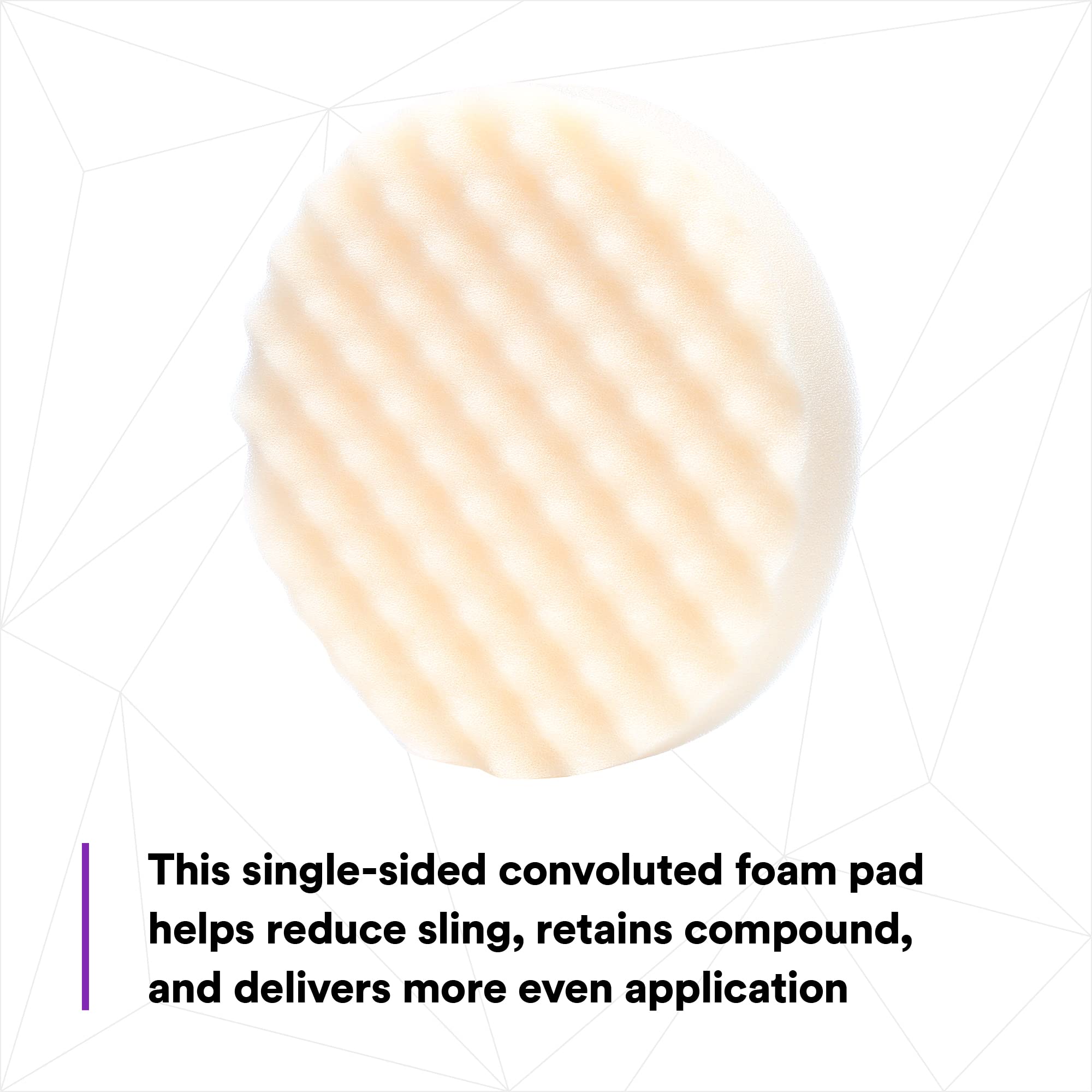 Perfect-It foam pad on a vehicle panel illustrating even coverage.