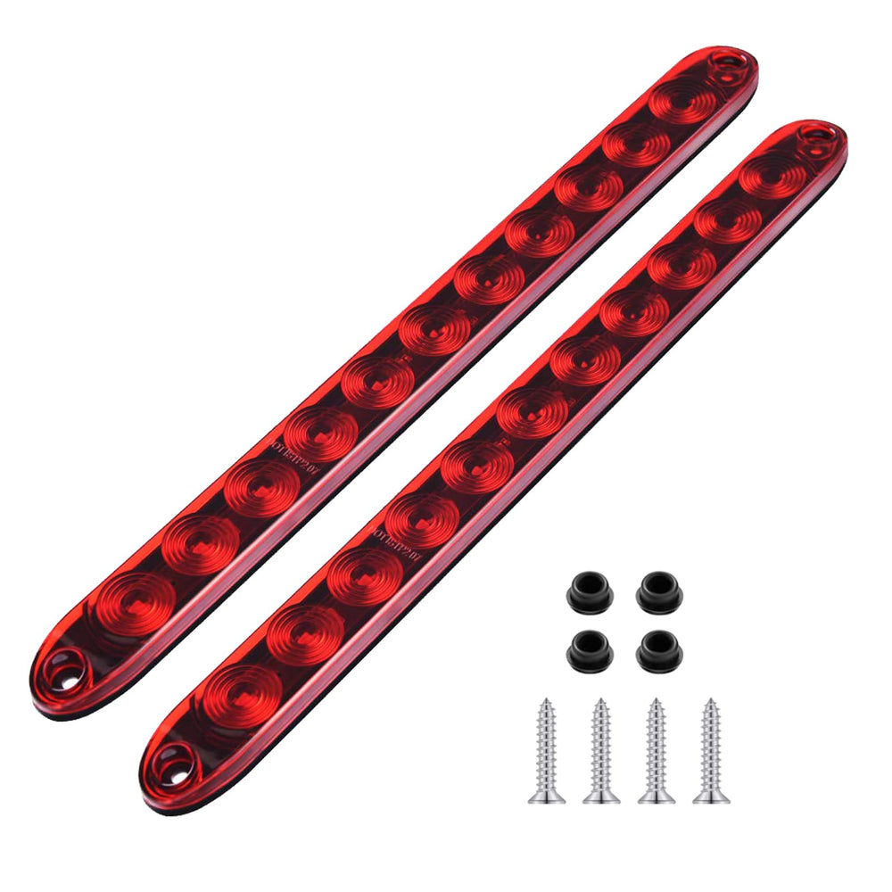 PerfecTech 11-LED red trailer light front view for high daytime visibility on trucks and trailers.