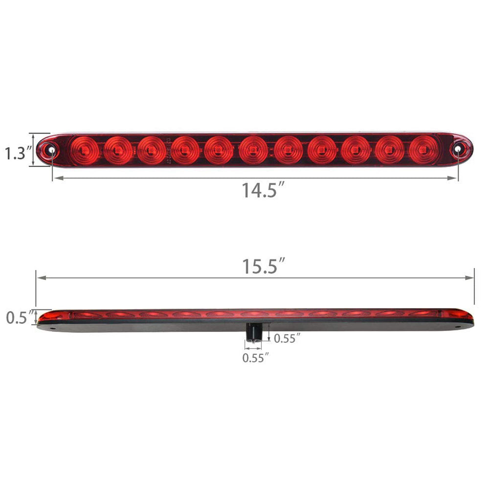 PerfecTech 11-LED red trailer light mounting holes enable quick, secure installation.