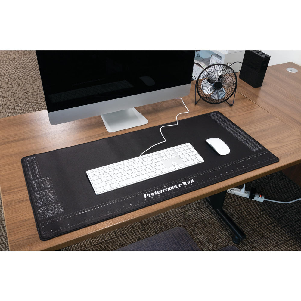 3mm rubber backing of Performance Tool neoprene mat preventing slips on the surface