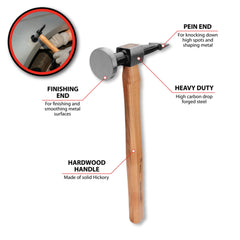 Performance Tool W1010 high-carbon steel head close-up built for durable shaping.