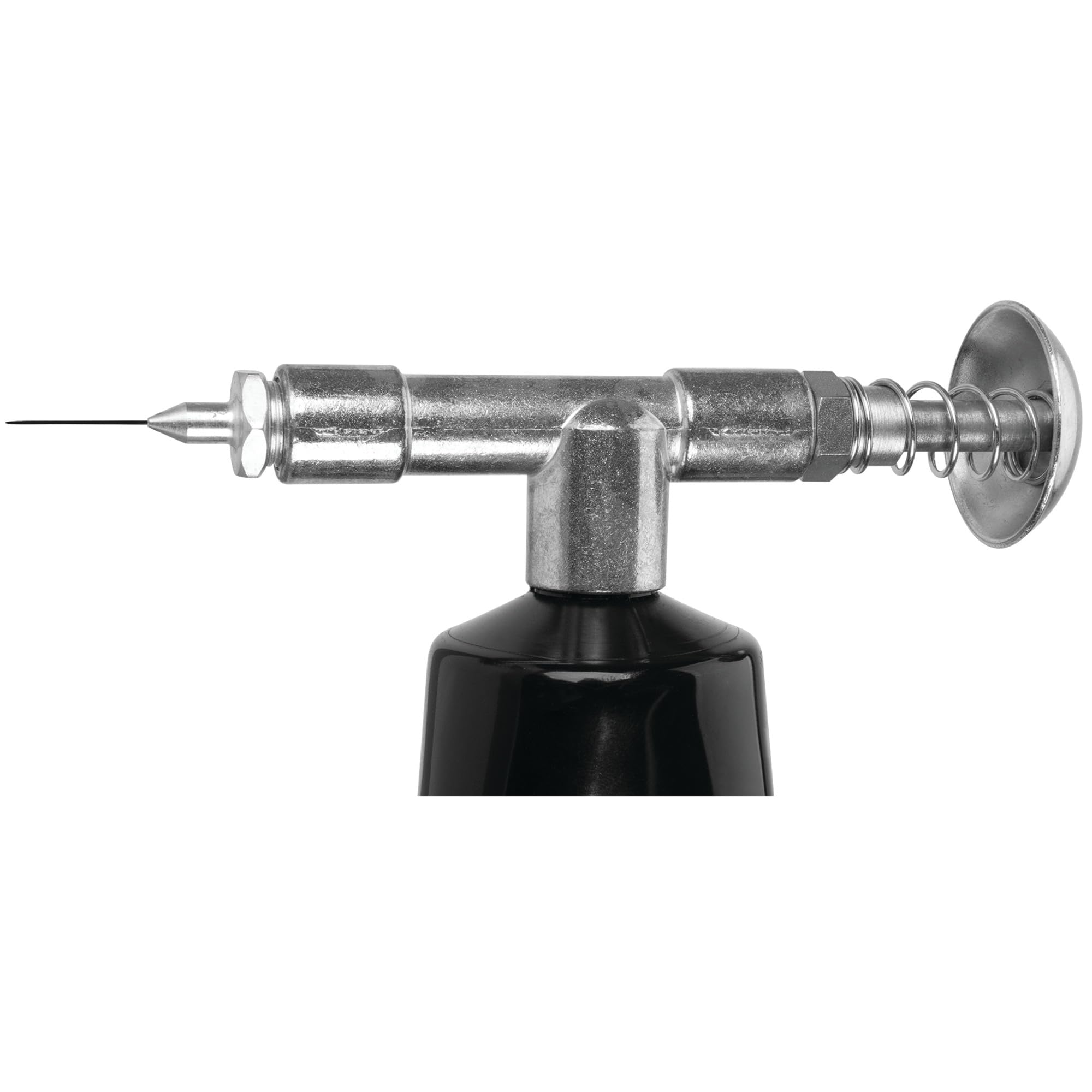 Performance Tool W54235 compact grease gun shown fitting into a toolbox.
