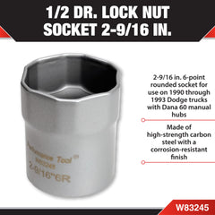 Performance Tool W83245 compatible with Dodge Dana-60 hub for quick maintenance