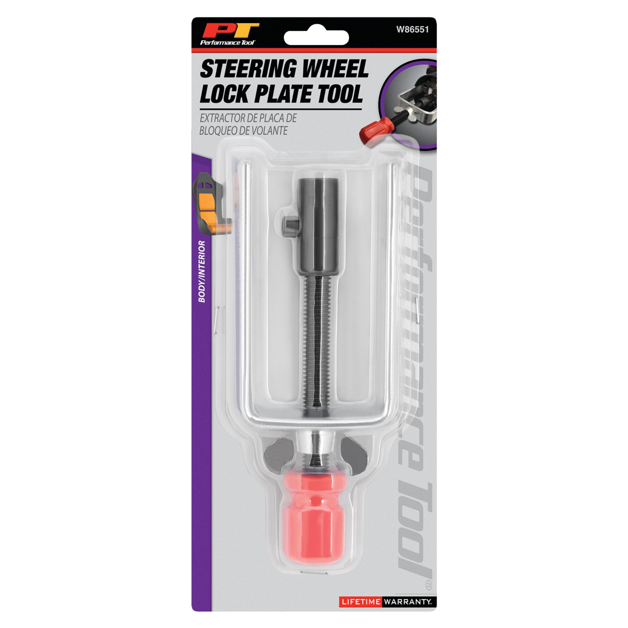 Fits tilt and telescoping columns for broad vehicle compatibility with the W86551 puller
