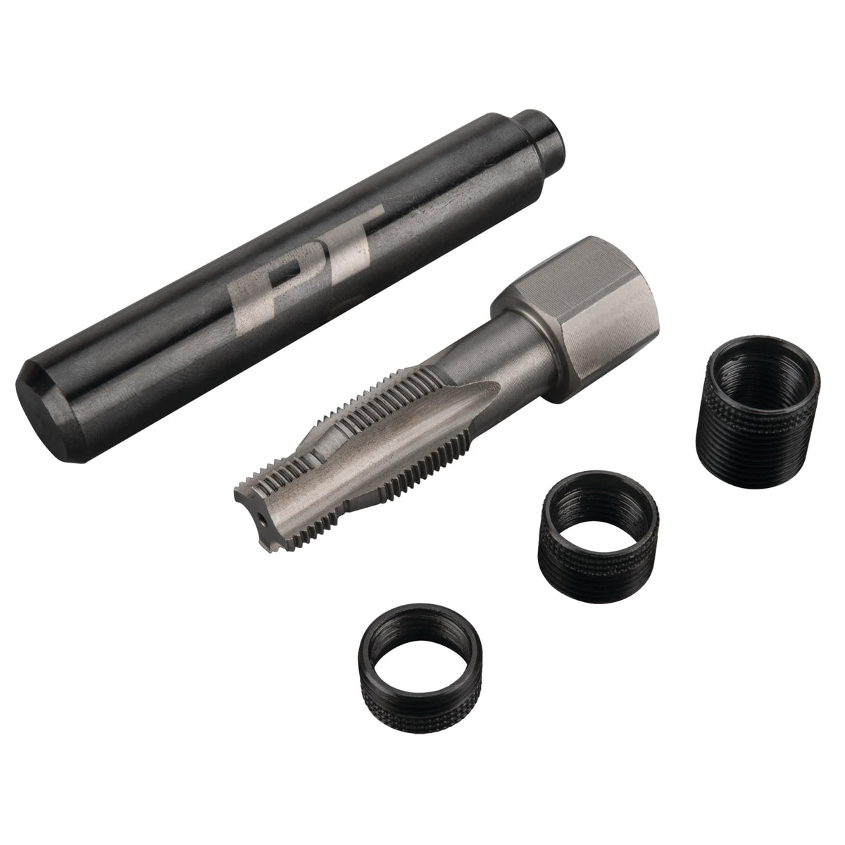 Performance Tool W86910 kit packaging shows complete spark plug repair set for on-site maintenance.