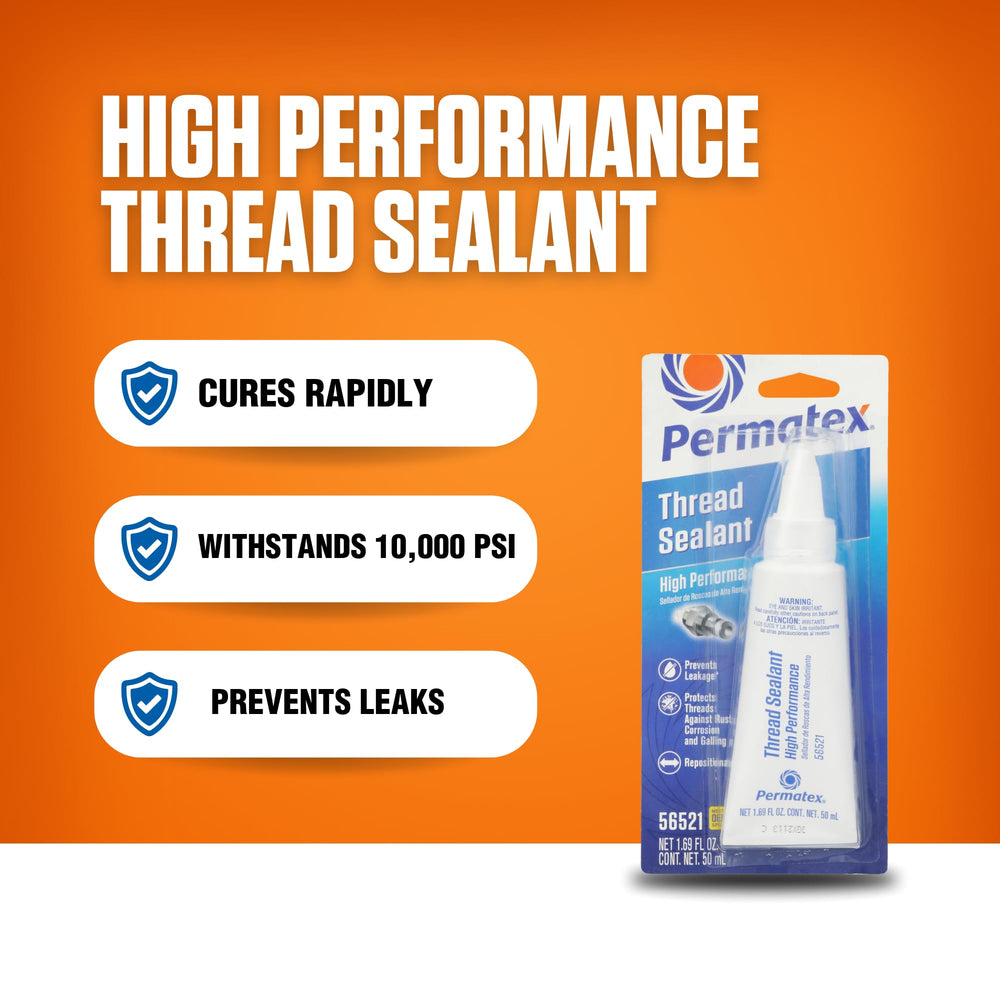 Permatex blue thread locker sealant demonstrates fast, secure bonding under pressure