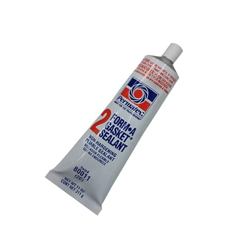 Permatex Form-A-Gasket 2 sealant applied to oil pan gasket for secure sealing