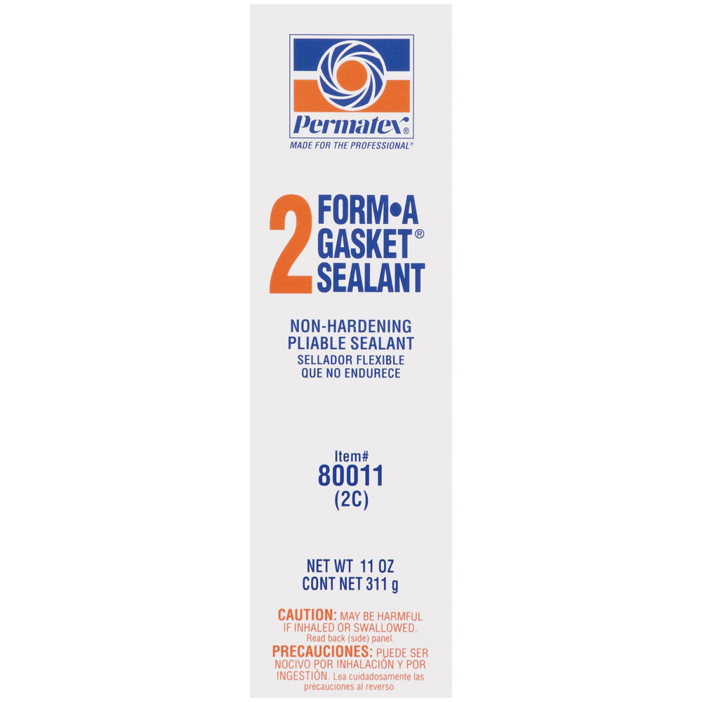 Permatex Form-A-Gasket 2 sealant bottle showing slow-drying gasket sealant for easy disassembly
