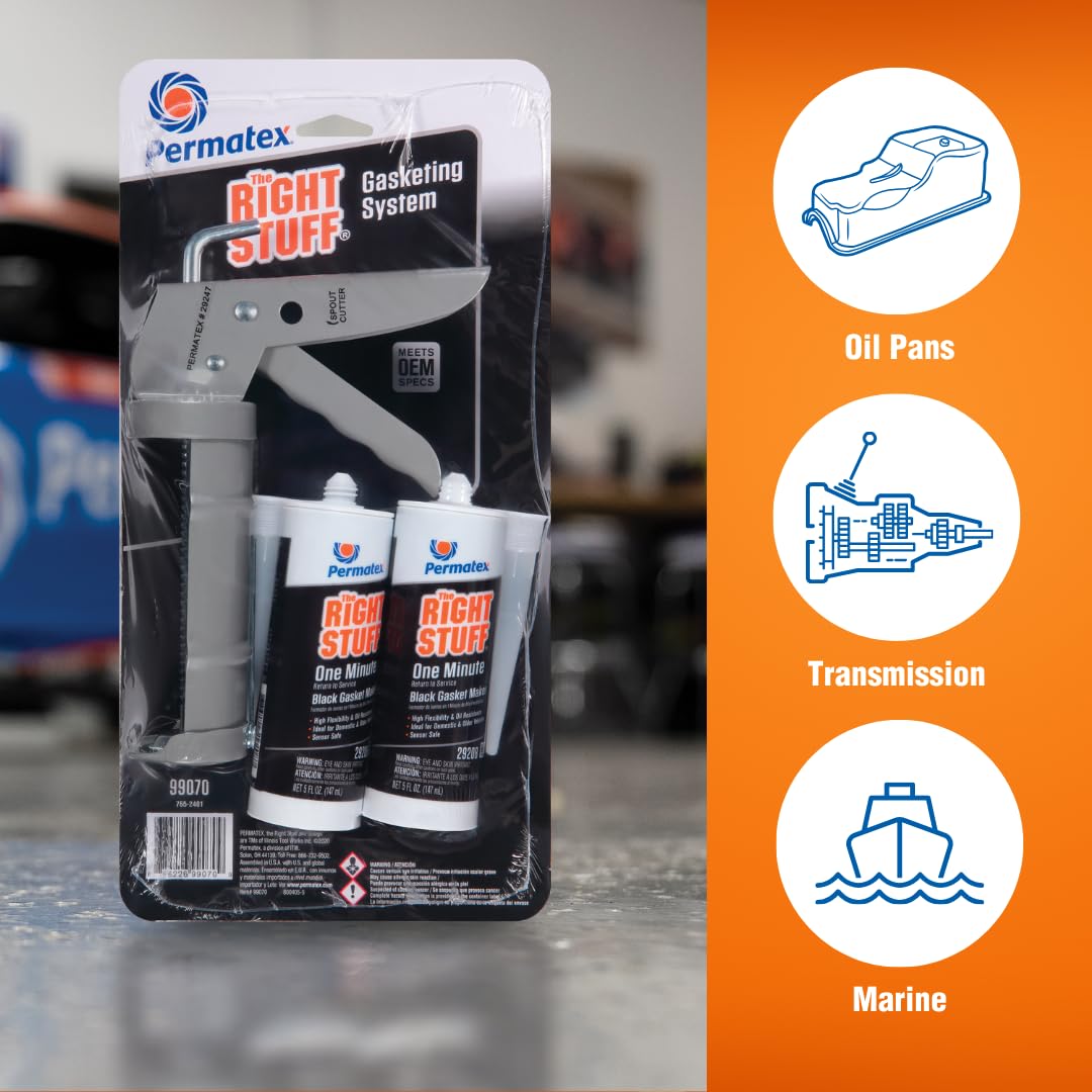 Permatex The Right Stuff formed-in-place seal provides durable gasket under vibration