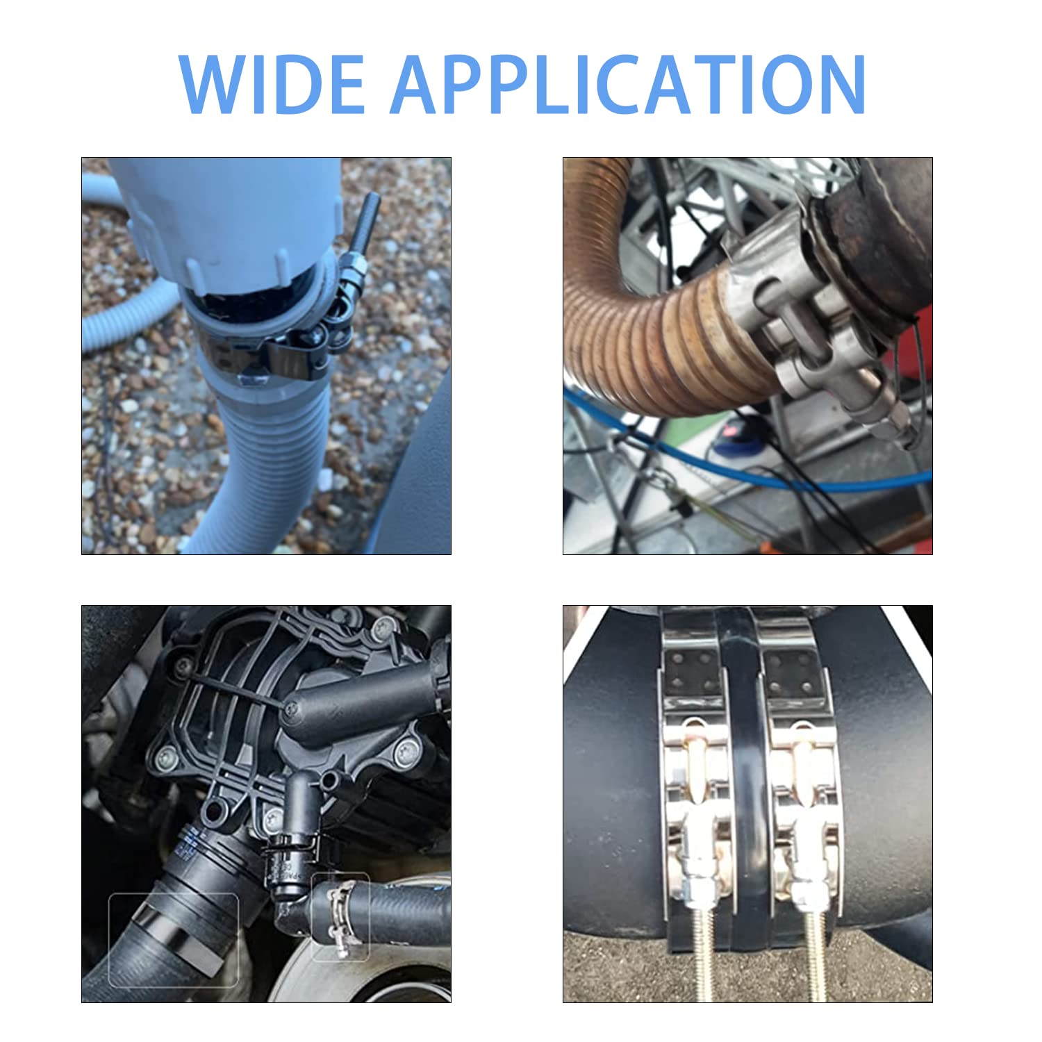 Stainless steel finish resists rust in harsh under-hood and marine conditions