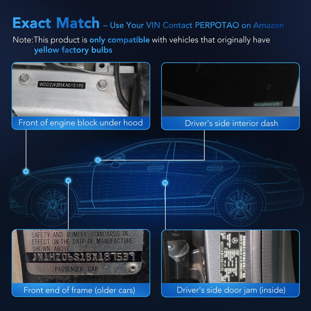 PERPOTAO H11 compatibility supports most vehicles for easier installation.