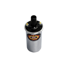 Pertronix Flame Thrower 40001 black coil front view with stock-like appearance and performance potential