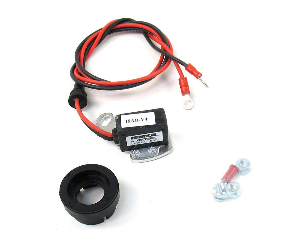 Pertronix Ignitor Kit installed on original Motorcraft distributor improves timing stability.