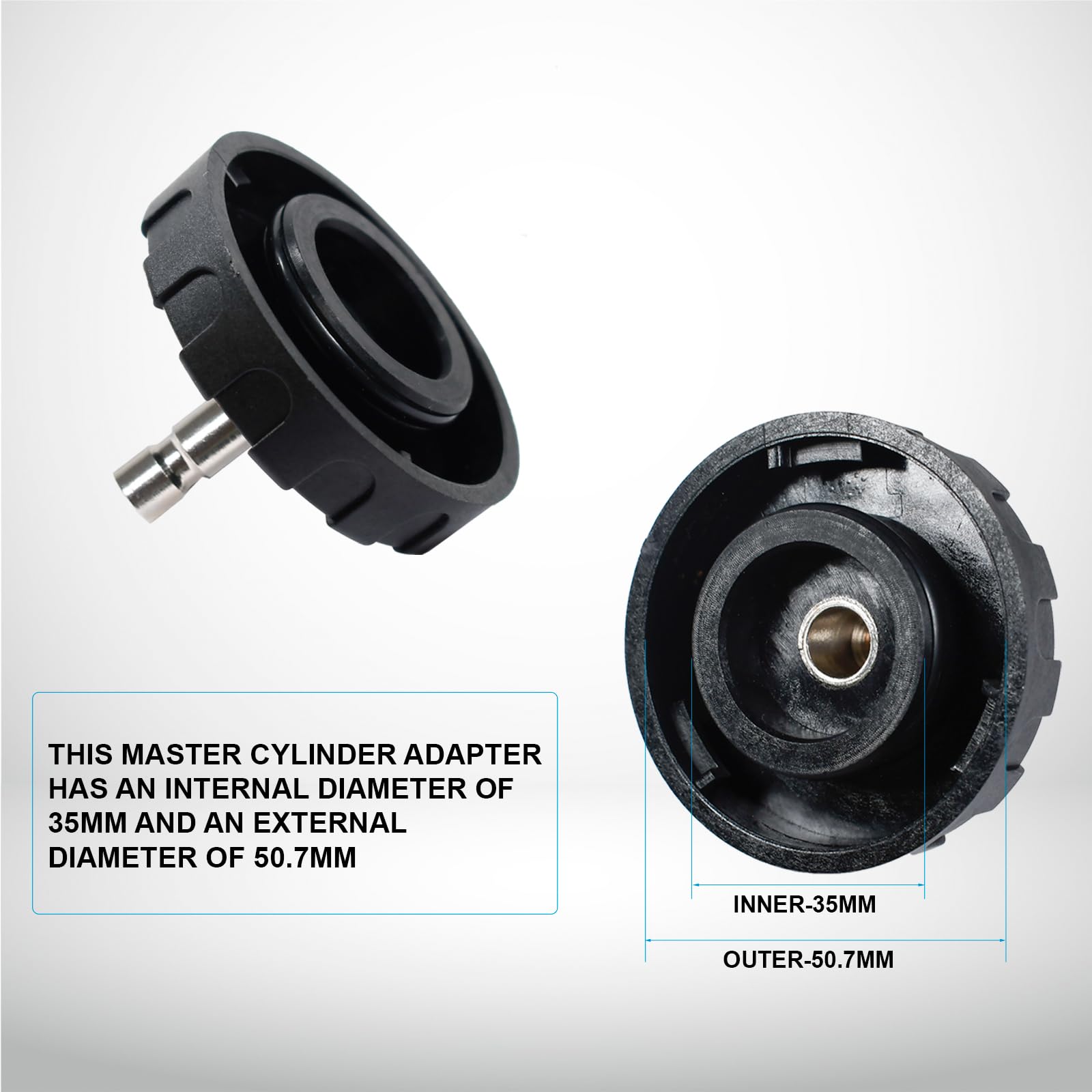 PESIKO 50.7mm adapter for Nissan provides secure fit and easier brake fluid maintenance