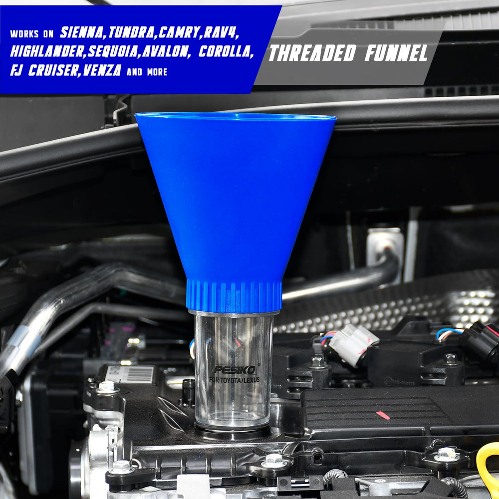 PESIKO complete oil change set keeps hands free and tidy.