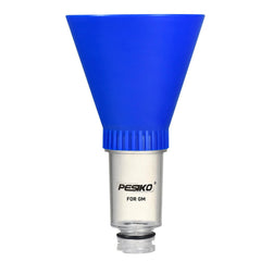 PESIKO engine oil funnel attached to cap for spill-free refills.