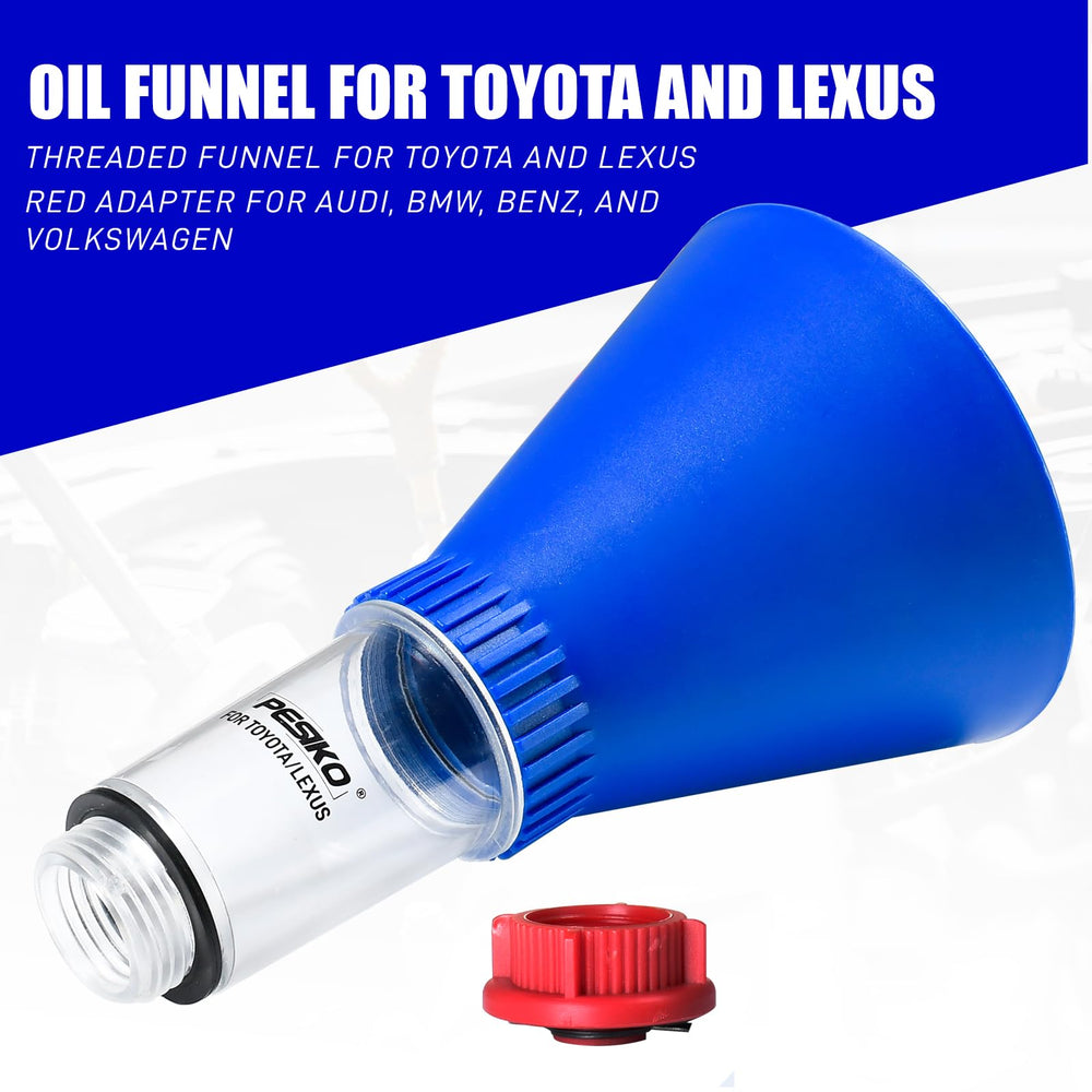 PESIKO funnel attached to cap shows secure threading