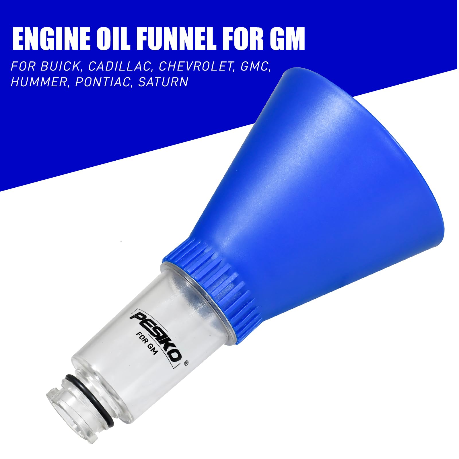 PESIKO hands-free funnel enabling steady pour without dripping.