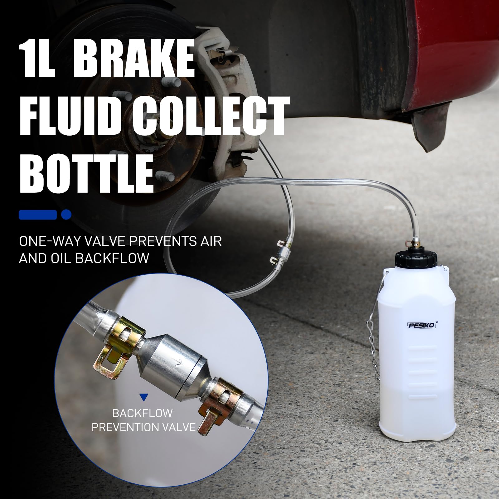 PESIKO rubber connector fits most brake bleed screws securely