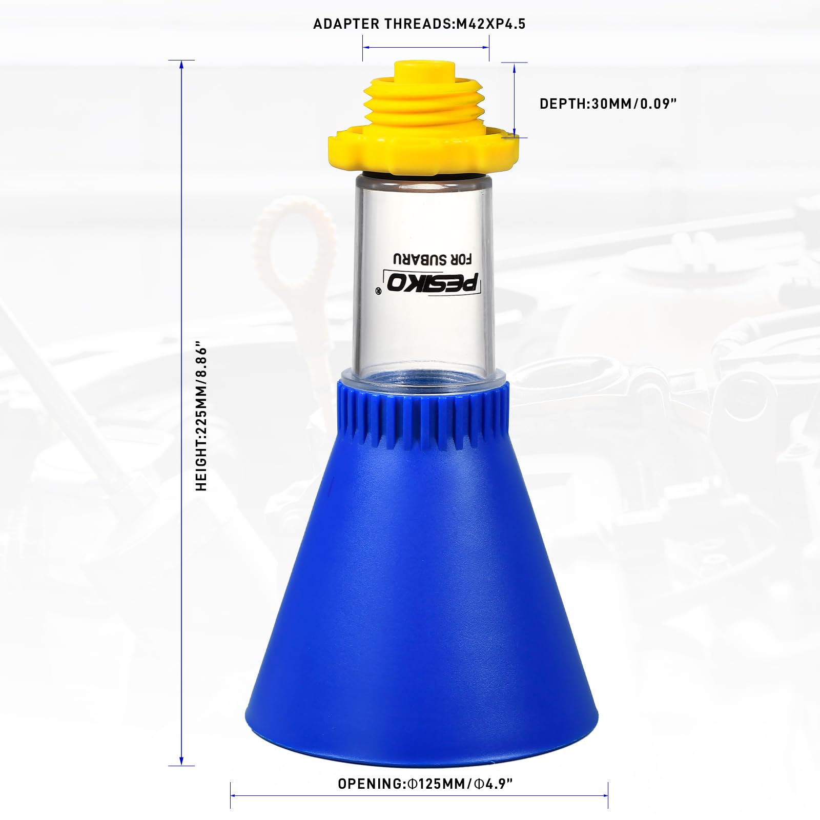 PESIKO Subaru-compatible oil funnel works across multiple vehicles.
