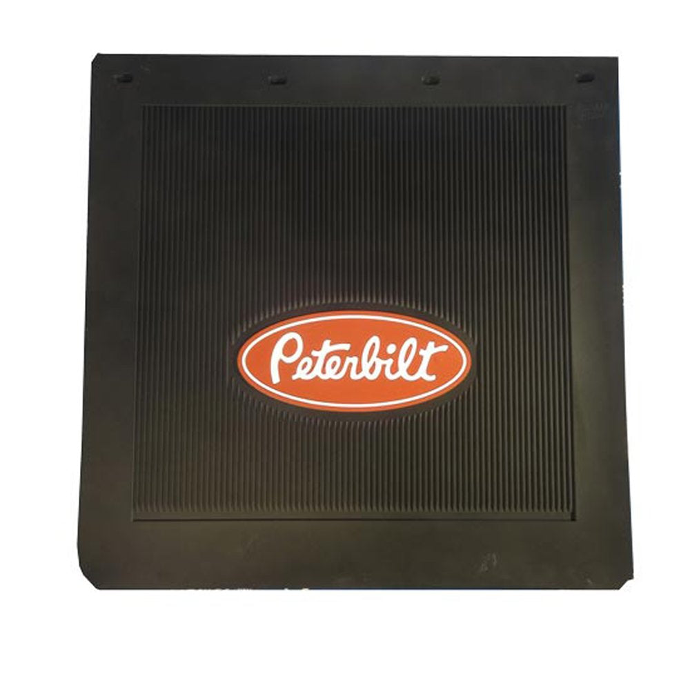 Peterbilt mud flaps 24x24 black, heavy-duty protection for semi trucks.