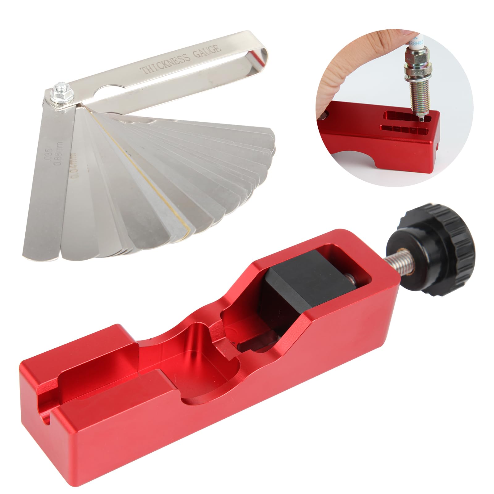 Peuxmall Spark Plug Gap Tool with universal fit for 10-16mm plugs, speeding maintenance.