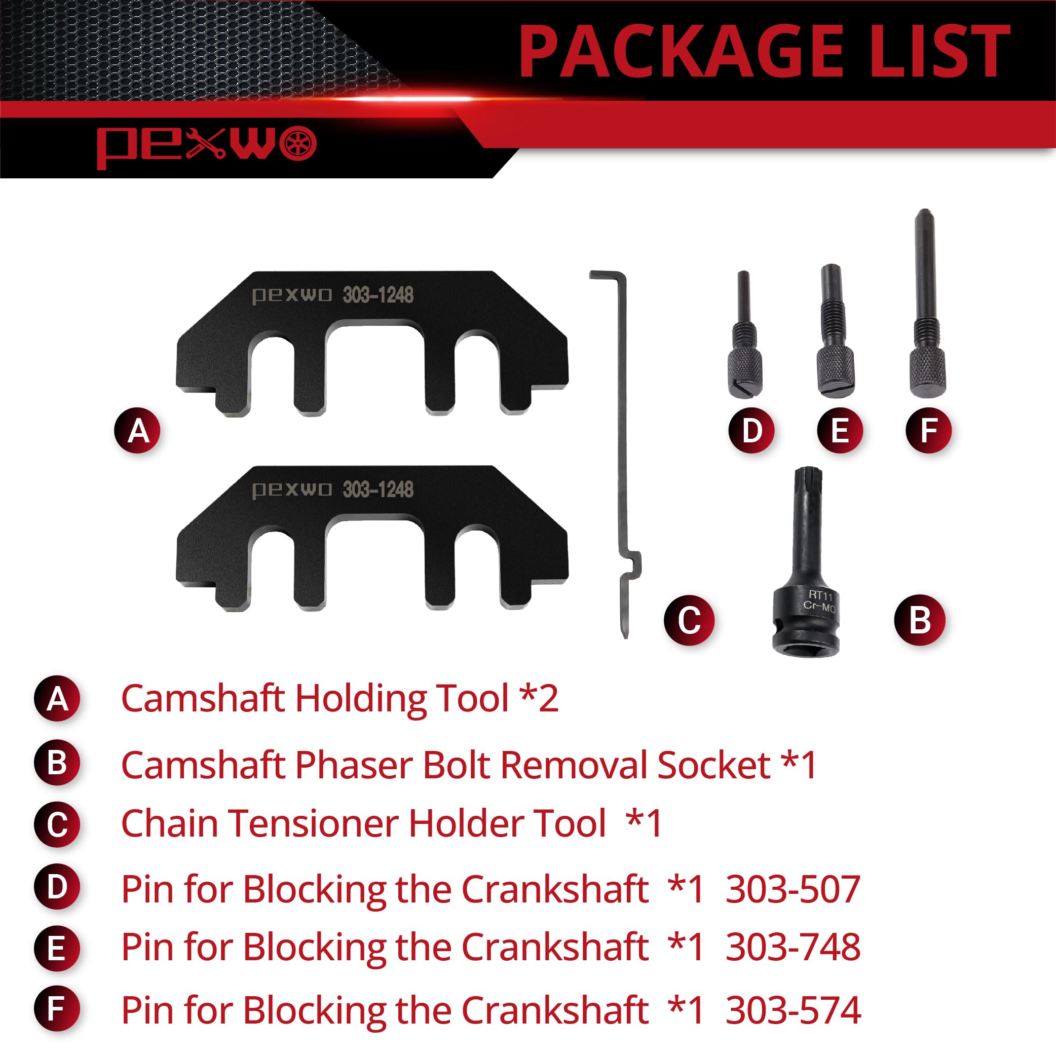 Durable hard case keeps the 7-piece kit organized on site