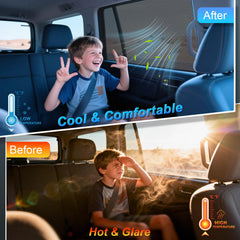 PEYOU stretchy edge-fit secures curved rear windows with flexible elastic binding.