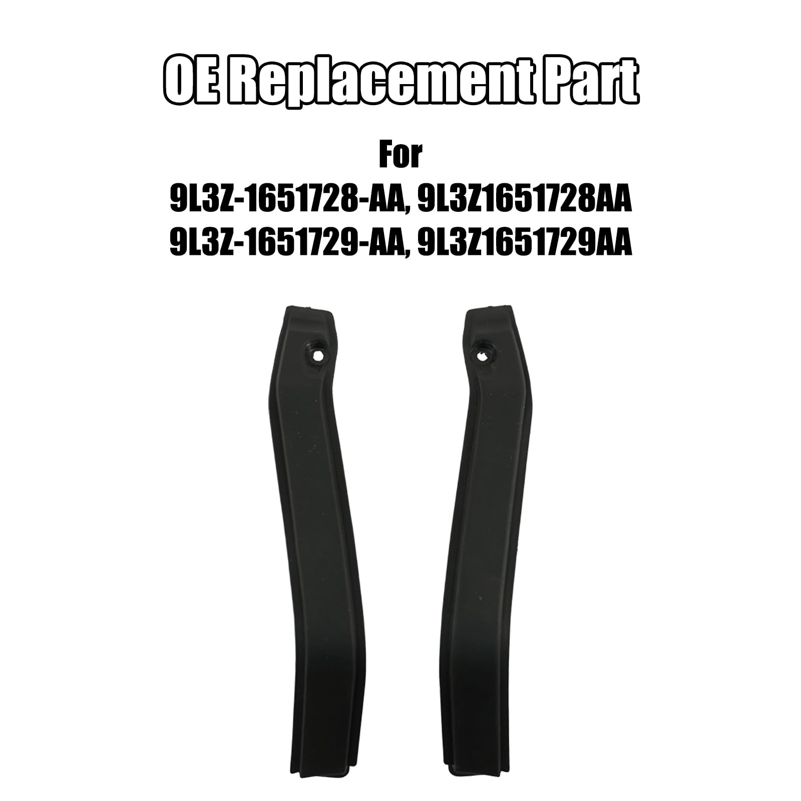 PFRREOR roof trim molding closeup in black primer shows durable plastic.