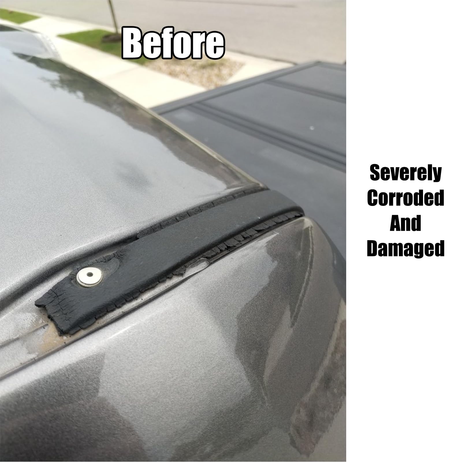 PFRREOR roof trim molding on F-150 2012 demonstrates precise fit.