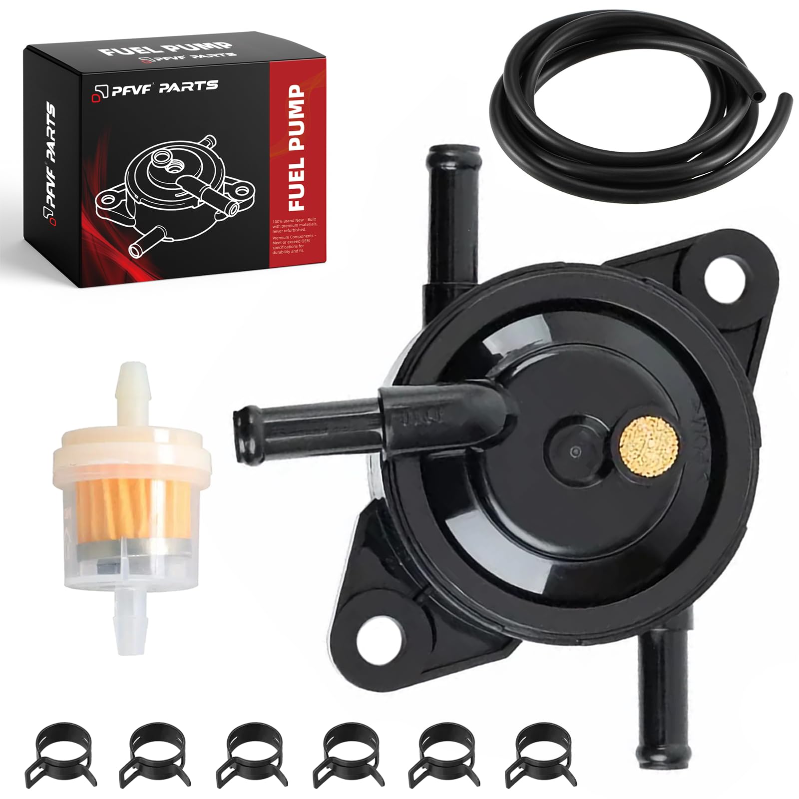 PFVF 49040-0770 fuel pump front view for reliable Kawasaki engine fuel delivery.
