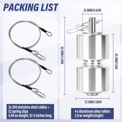 PHATRIP aluminum roller 4pcs set improves smooth operation