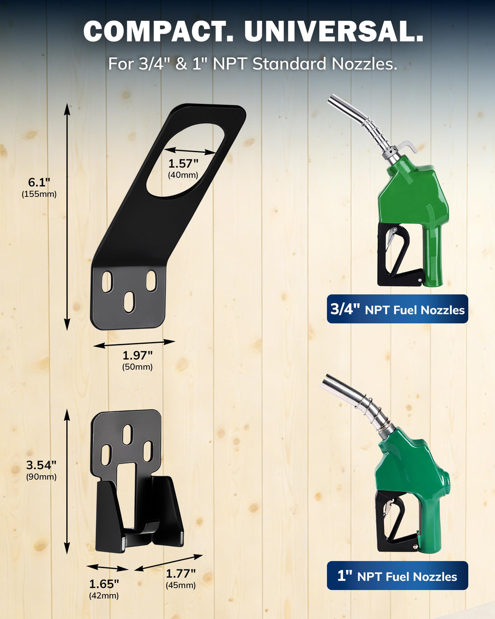 PHATRIP hardware included for easy installation on a wall