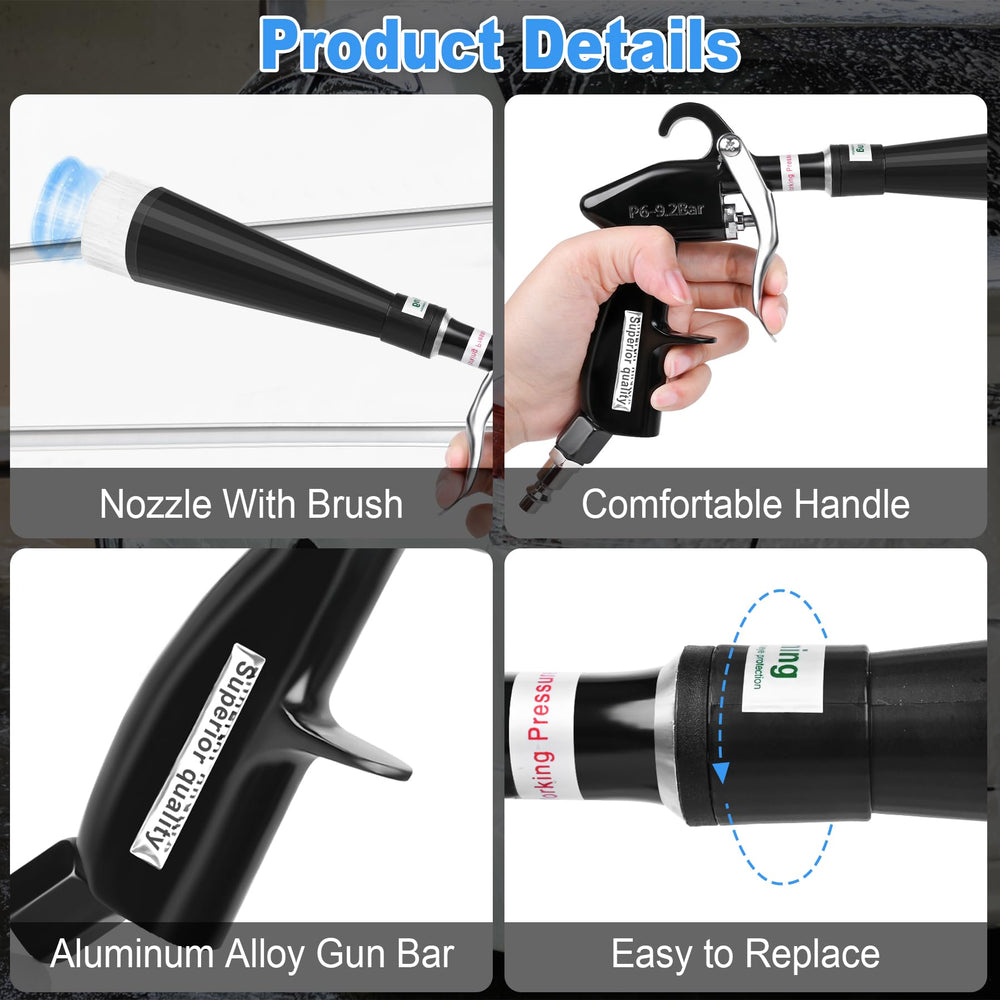 Phepetroll air blow gun ergonomic handle for comfortable use