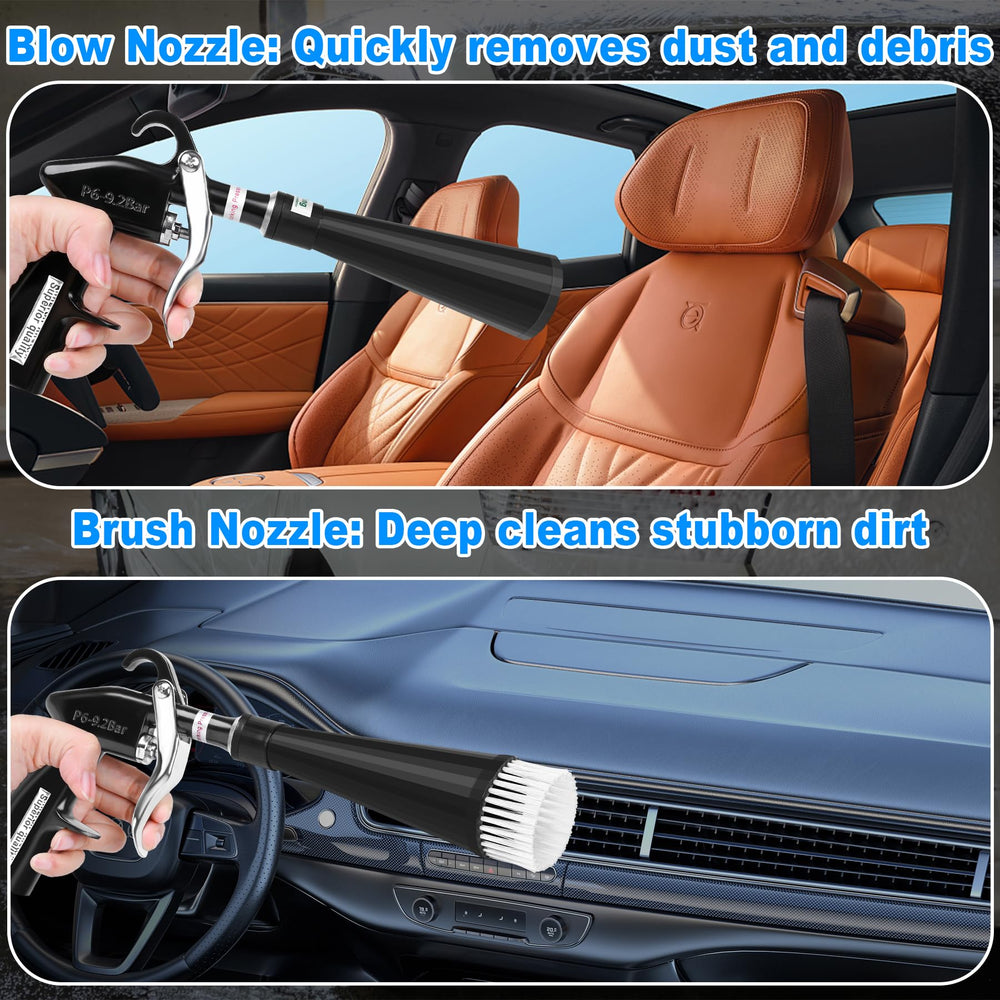 Phepetroll air blow gun interior cleaning demonstration