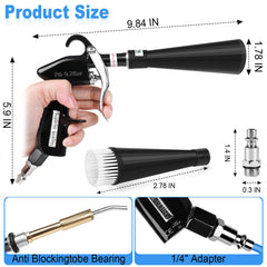 Phepetroll air blow gun side view shows versatile cleaning reach